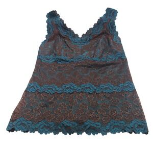 Tia Lyn Womens Lace Camisole‎ Tank Top Size 2 Brown Teal